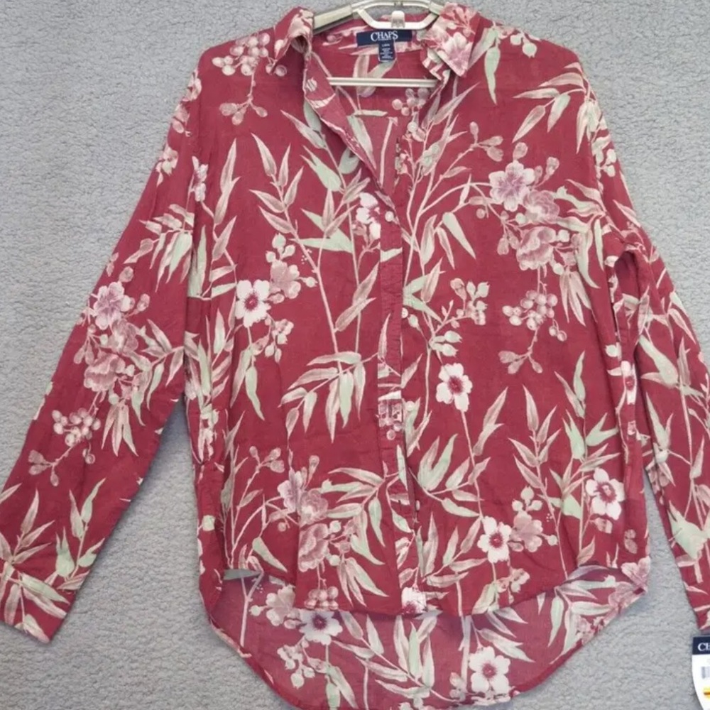 Chaps brand long sleeve casual vacation top